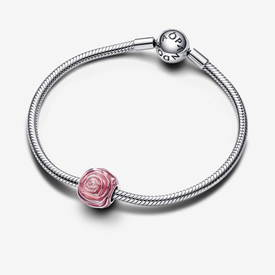 Pink Rose in Bloom Charm
