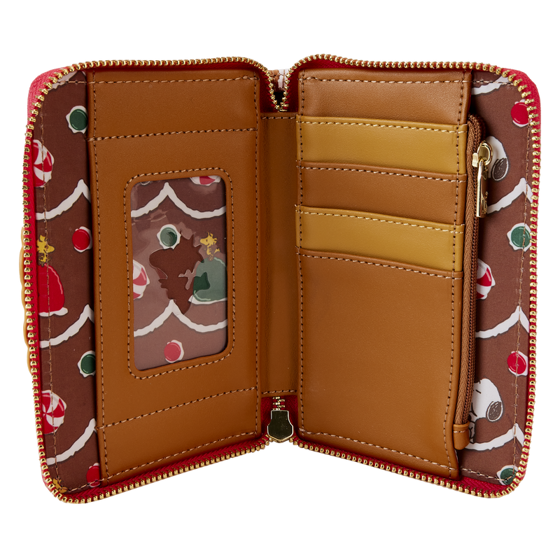 Peanuts Snoopy Gingerbread Wreath Scented Zip Around Wallet