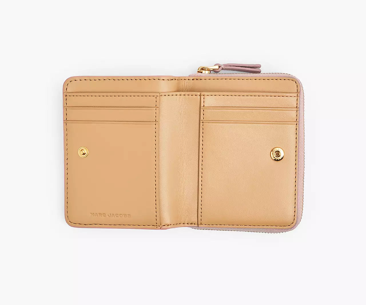 THE LEATHER MINI COMPACT WALLET- Rose