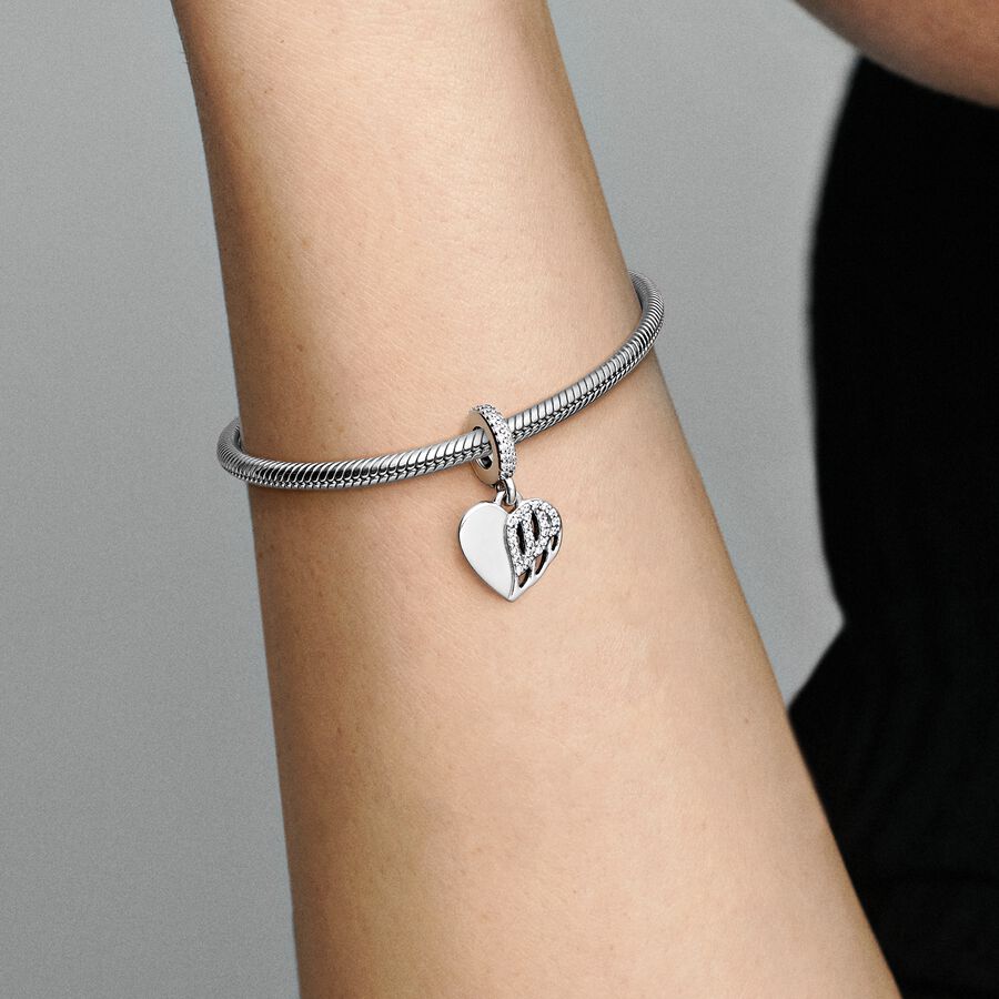Heart & Angel Dangle Charm