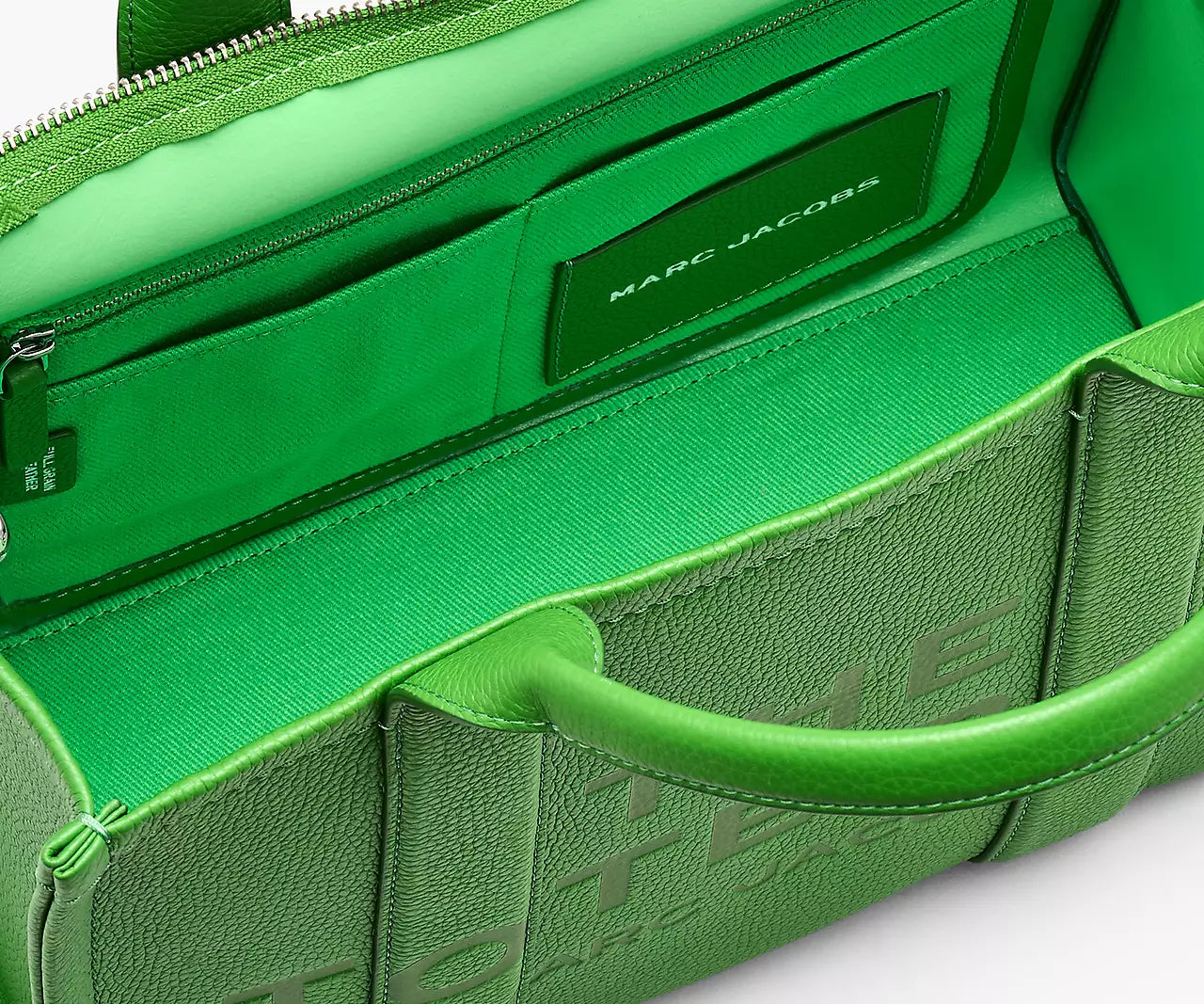 THE LEATHER MEDIUM TOTE BAG- Kiwi