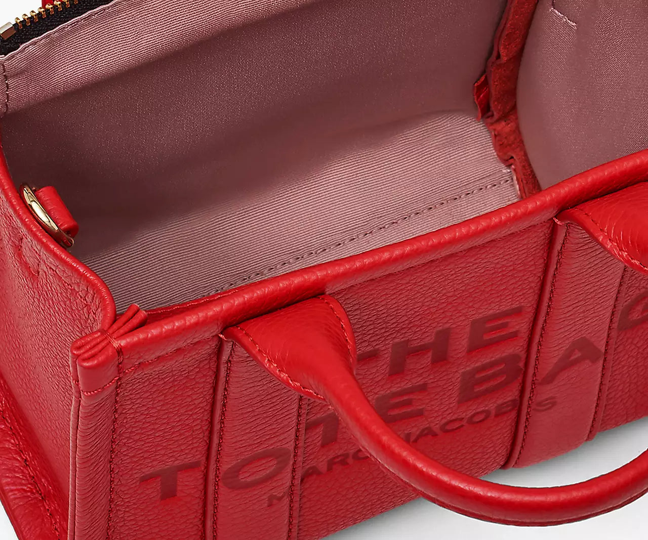 THE LEATHER CROSSBODY TOTE BAG- True Red