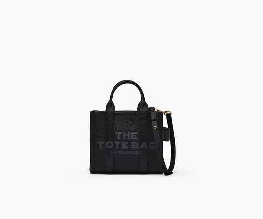 THE LEATHER CROSSBODY TOTE BAG- Black