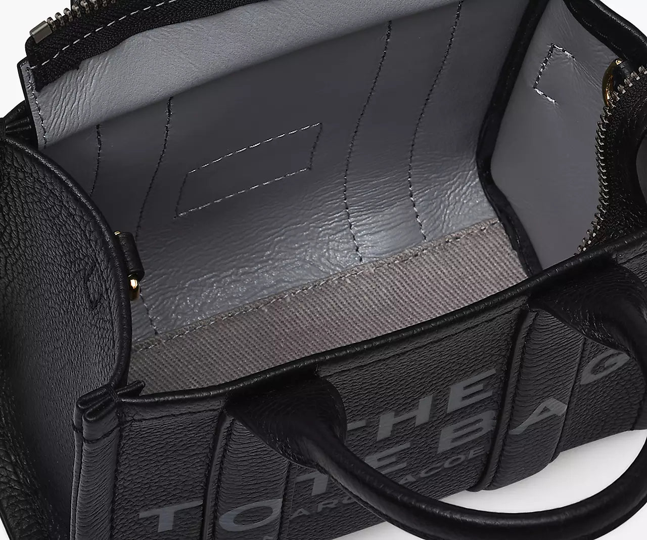 THE LEATHER CROSSBODY TOTE BAG- Black