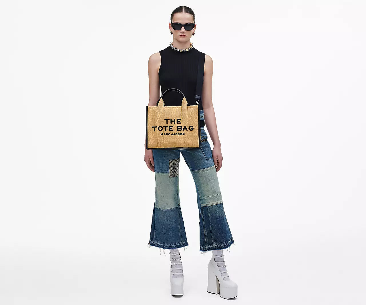 THE WOVEN MEDIUM TOTE BAG- Natural