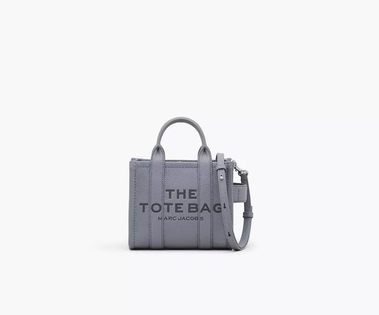 THE LEATHER CROSSBODY TOTE BAG- Wolf Grey