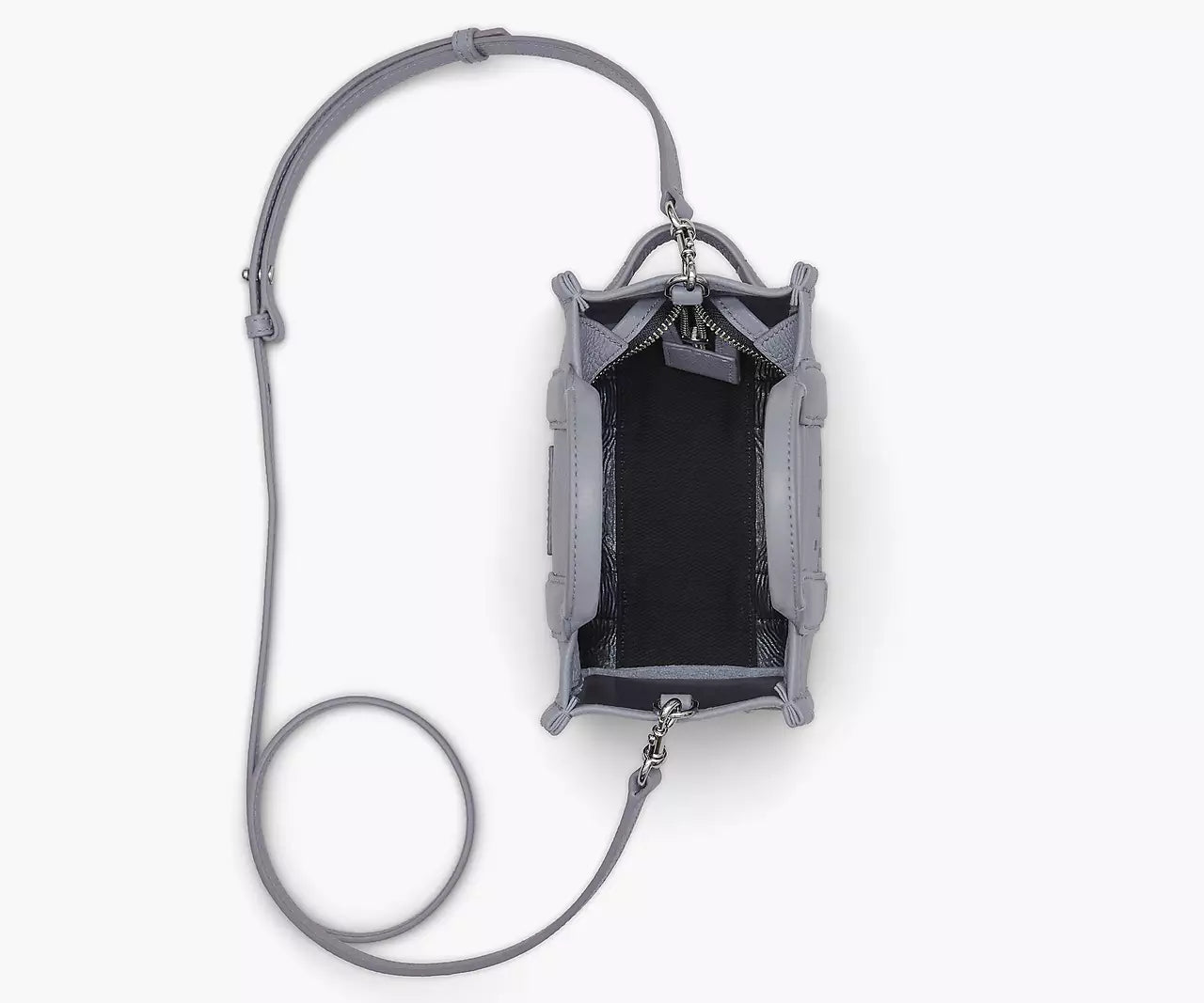 THE LEATHER CROSSBODY TOTE BAG- Wolf Grey