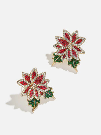 Case In Poinsettia Earrings