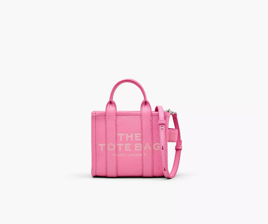 THE LEATHER CROSSBODY TOTE BAG- Petal Pink