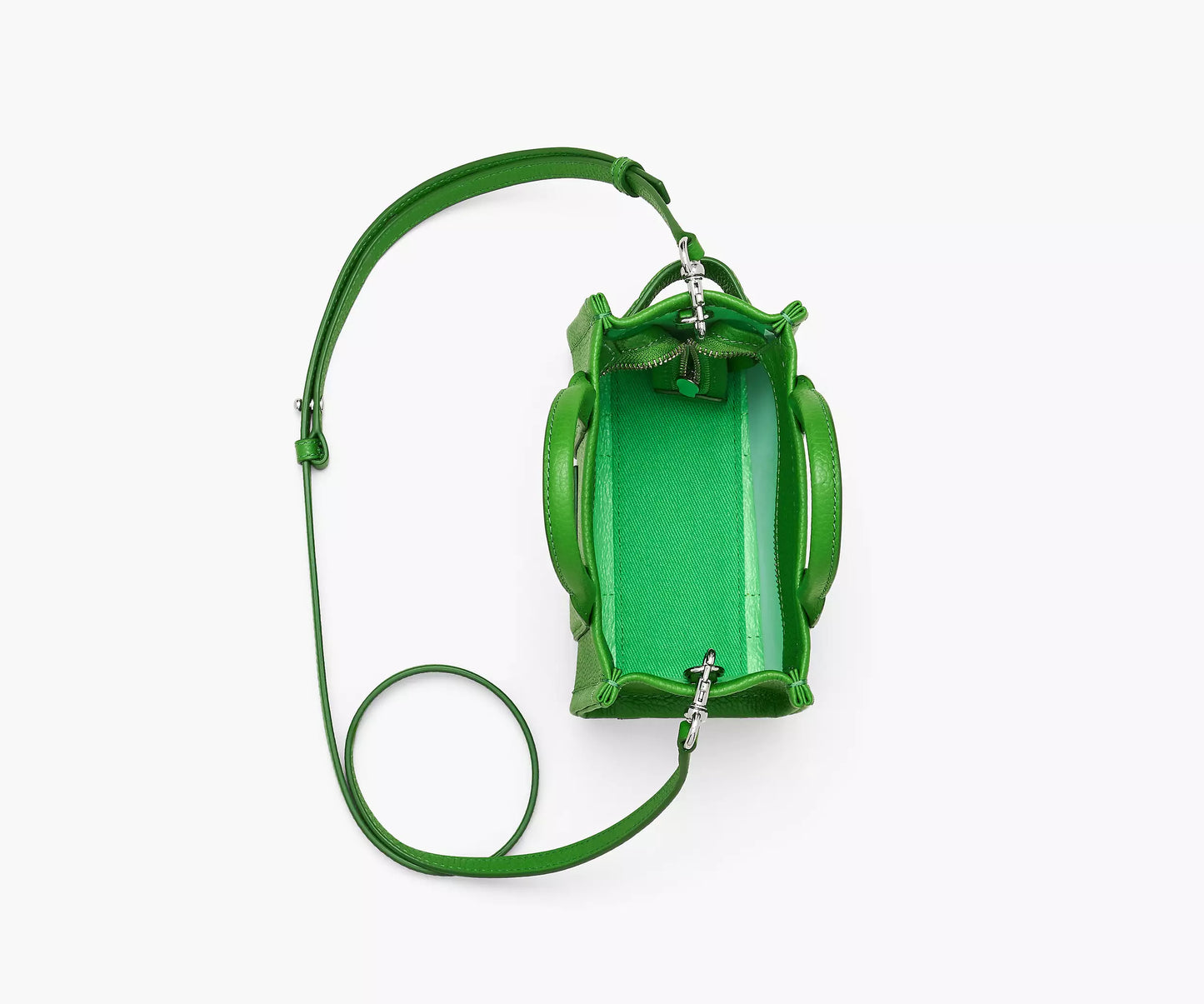 THE LEATHER CROSSBODY TOTE BAG- Kiwi