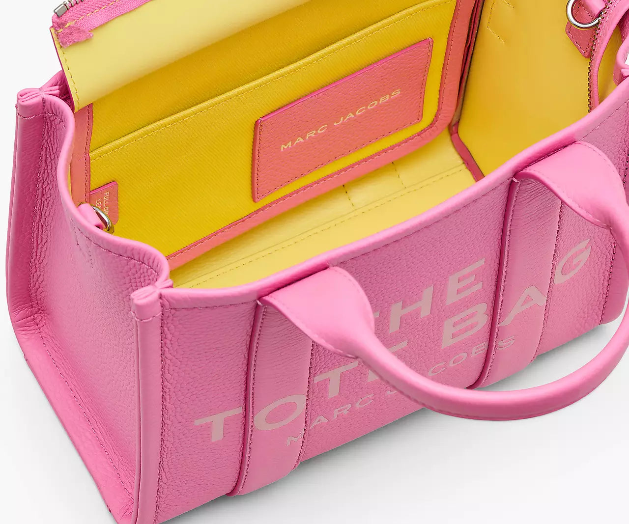 THE LEATHER SMALL TOTE BAG- Petal Pink