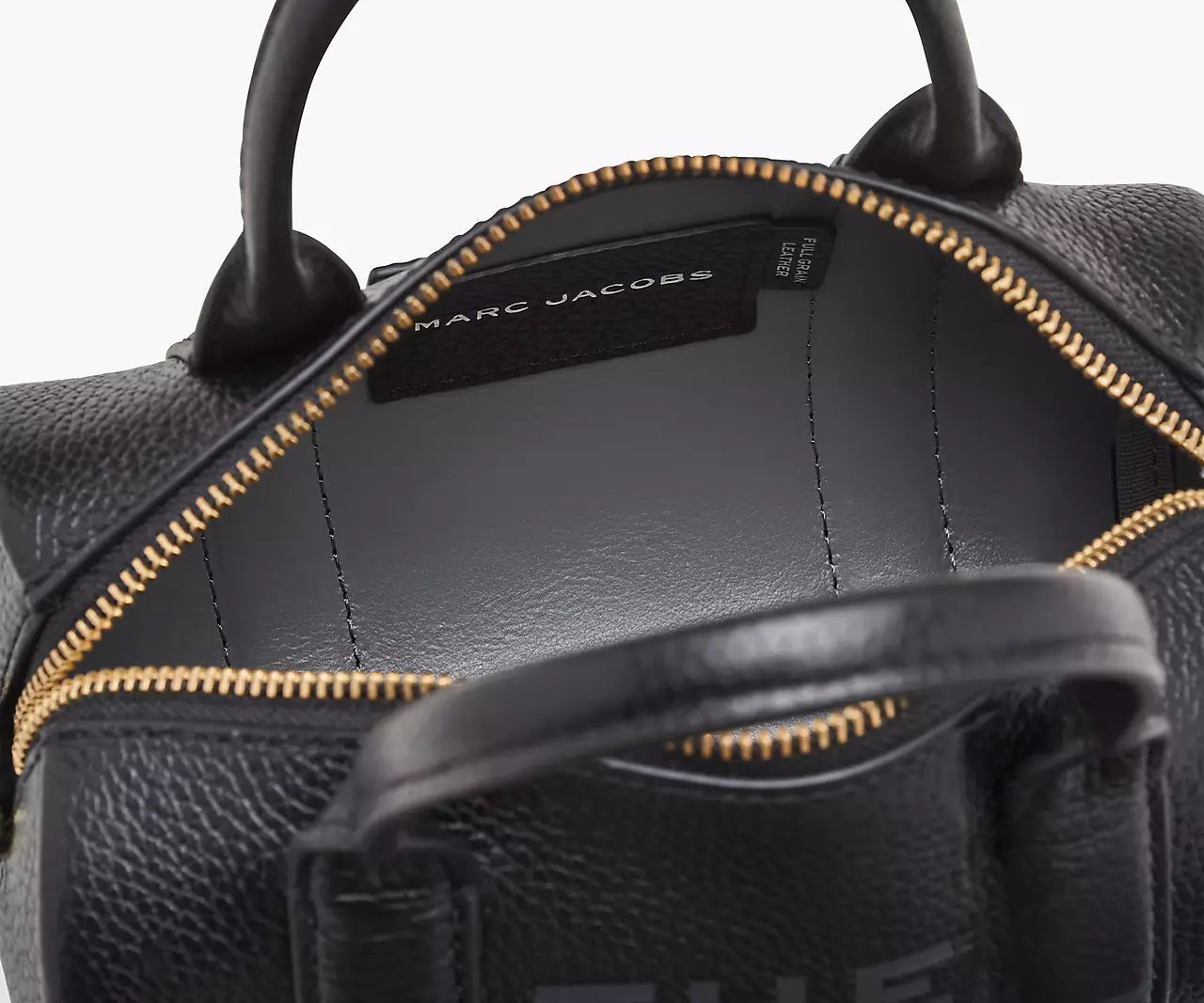 THE LEATHER MINI DUFFLE BAG- Black