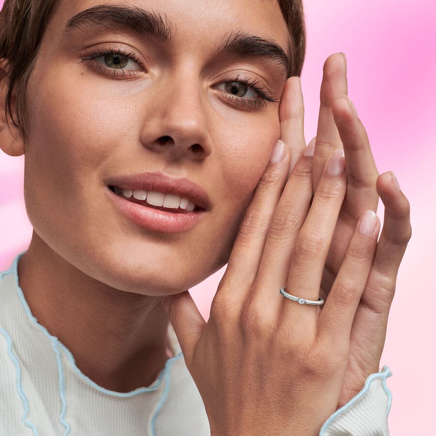 Pandora ME Pavé & White Dual Ring