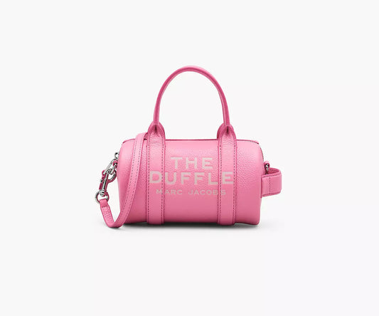 THE LEATHER MINI DUFFLE BAG- Petal Pink