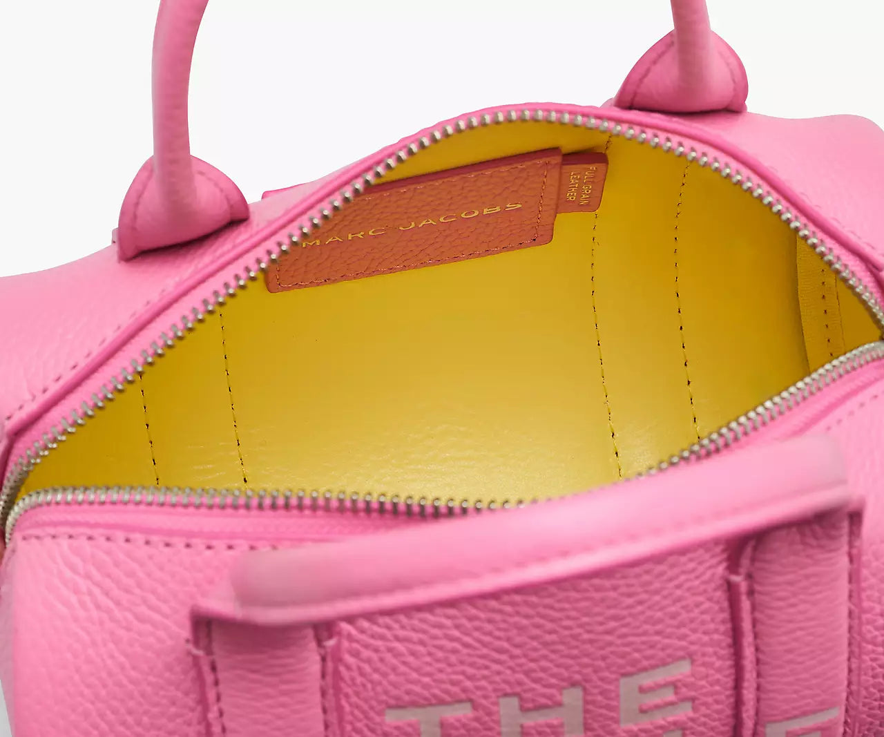 THE LEATHER MINI DUFFLE BAG- Petal Pink