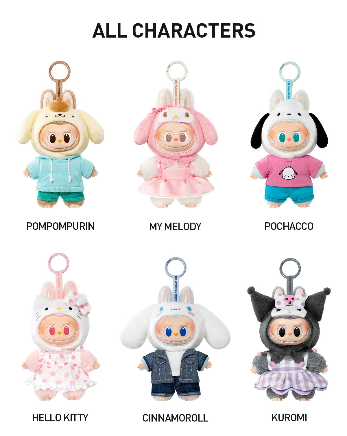 Labubu THE MONSTERS × Hello Kitty and Friends Series-Vinyl Plush Pendant Blind Box