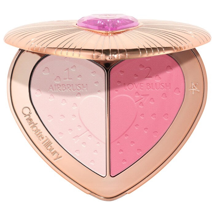 Charlotte Tilbury Pillow Talk Beauty Soulmates Airbrush Flawless Finish Brightening and Blush Powder Palette