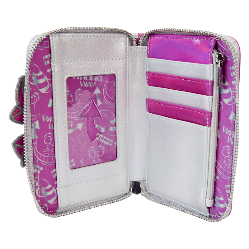 Disney100 Limited Edition Platinum Alice in Wonderland Cheshire Cat Cosplay Zip Around Wallet