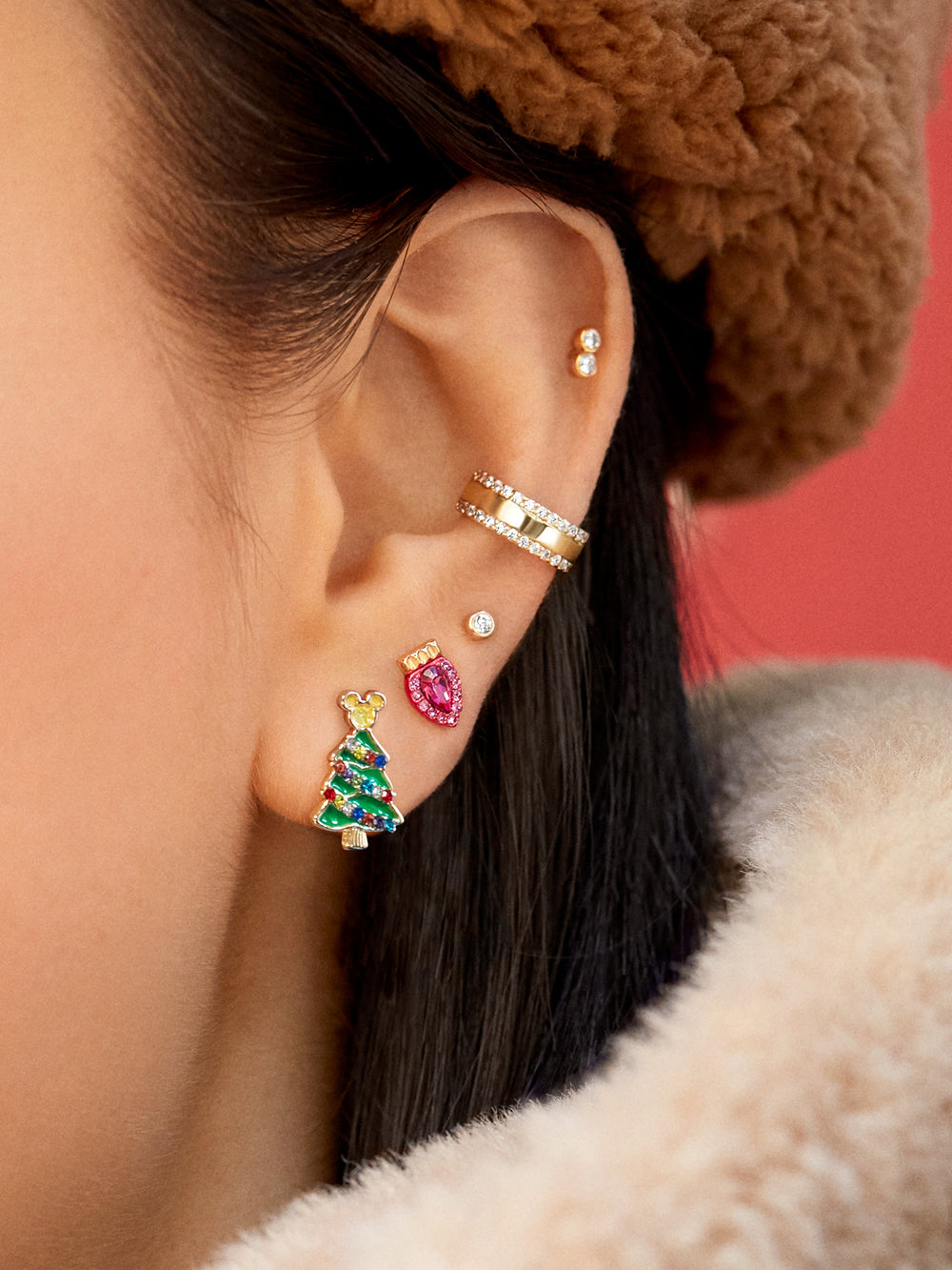 Christmas Tree Mickey Mouse Disney Earrings