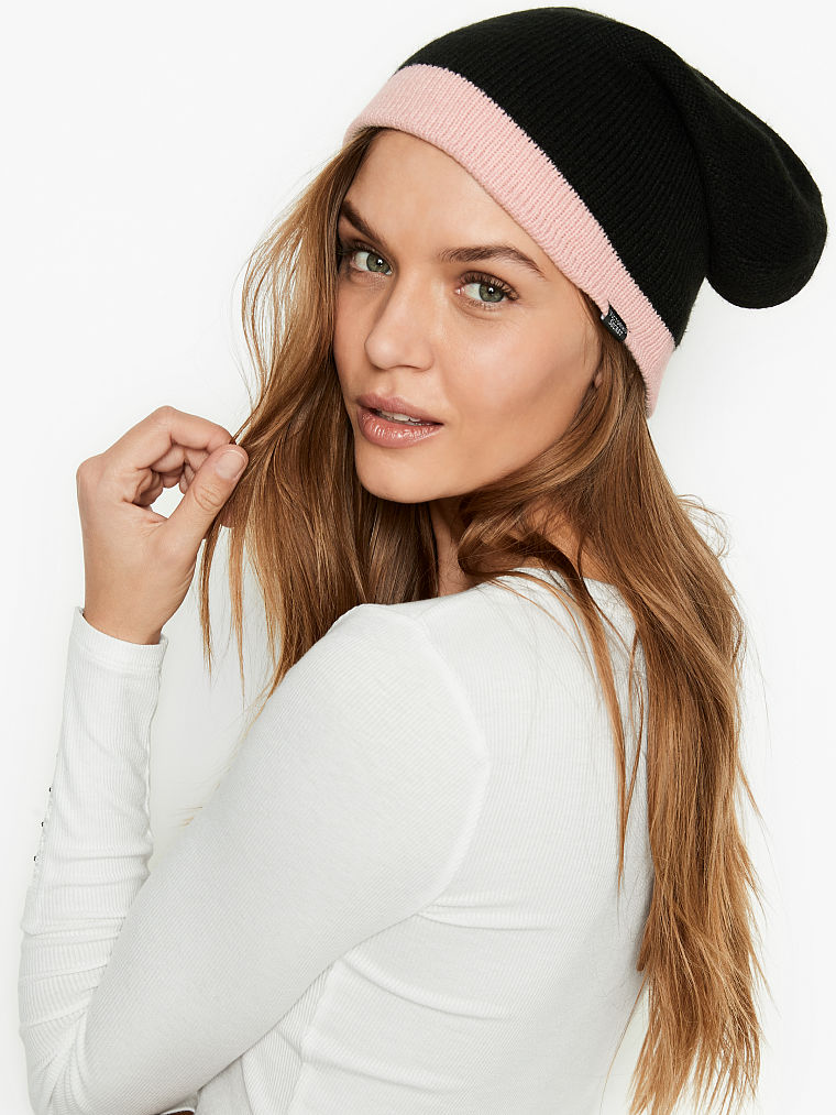 Reversible Hat-Rosa y negro