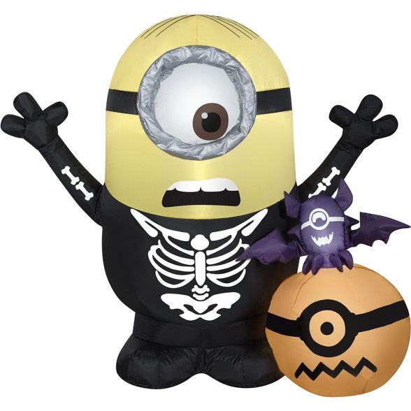 Inflable Calabaza 1.06mts Minion Esqueleto