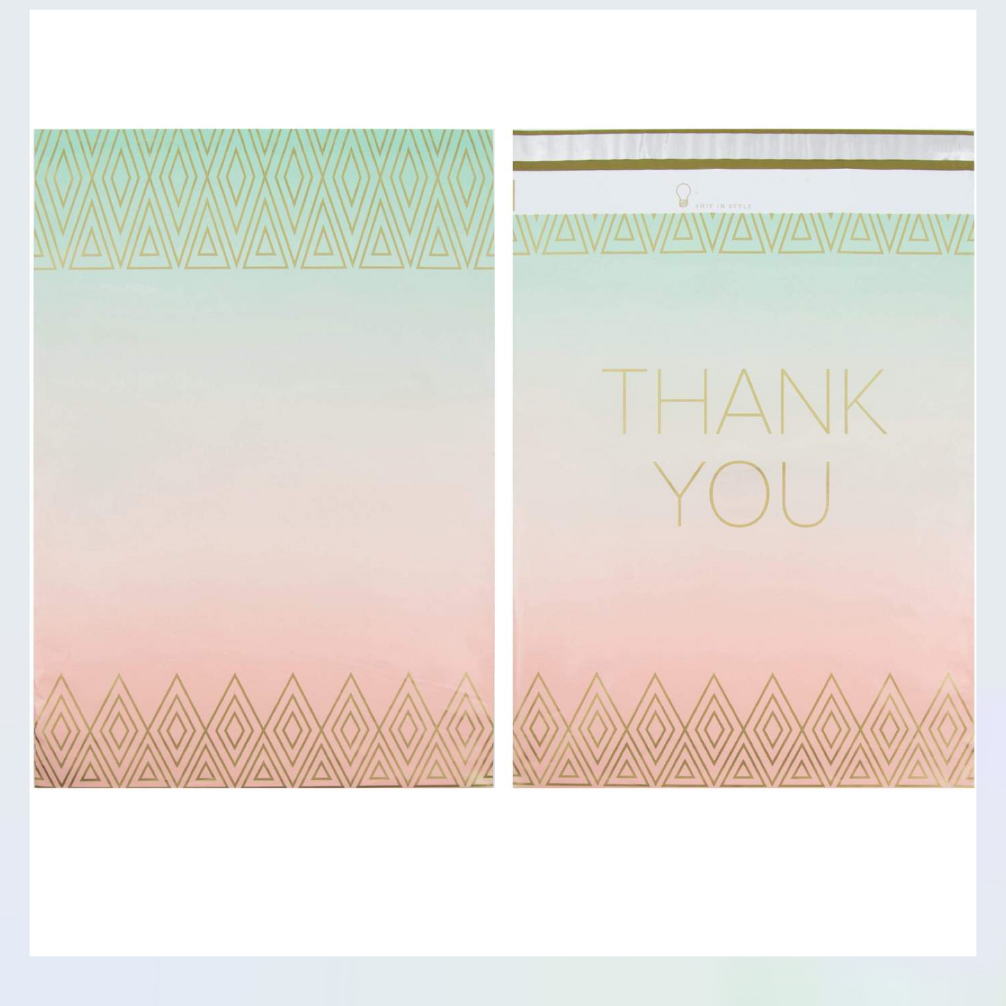 Bolsas Envíos - Anti agua Resistentes Thank You Ombre