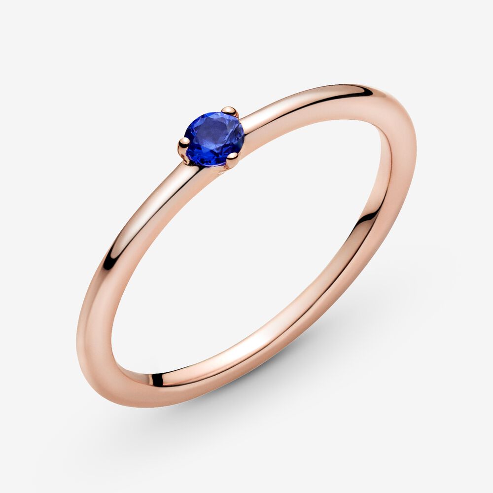 Stellar Blue Solitaire-Anillo