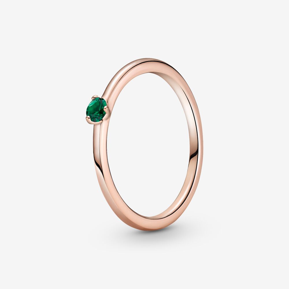 Green Solitaire -Anillo