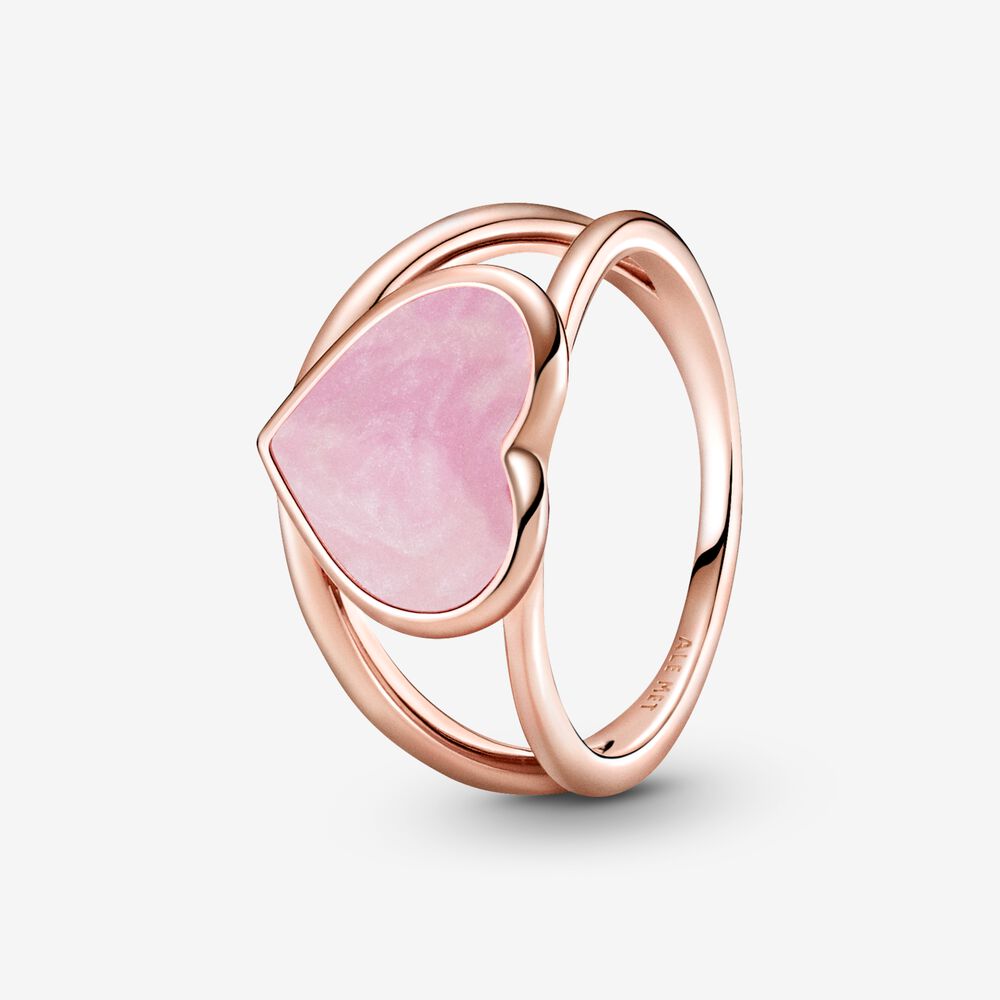 Pink Swirl Heart-Anillo