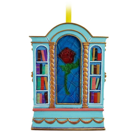 DISNEY ornamento La bella y la bestia cantando Something there