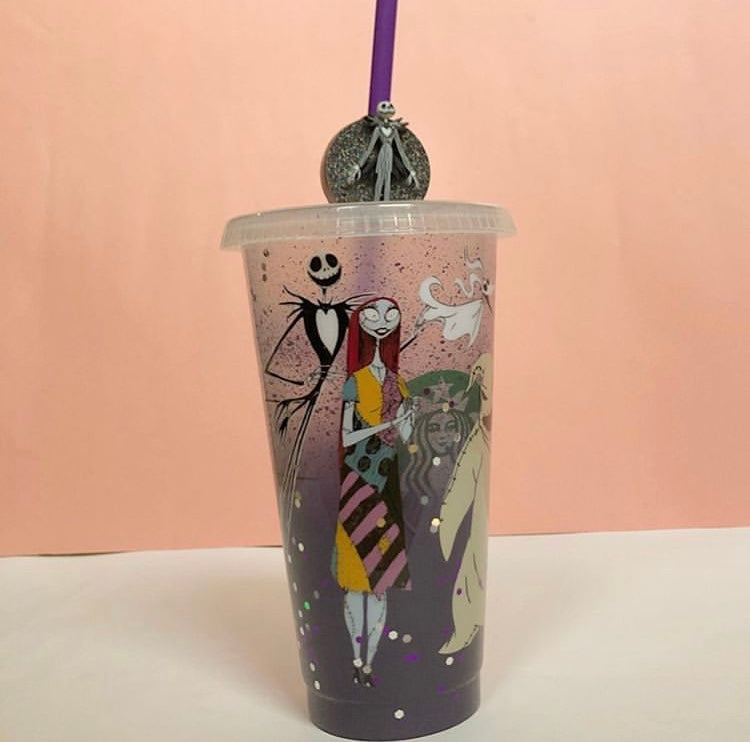 Vaso Starbucks jack glitter