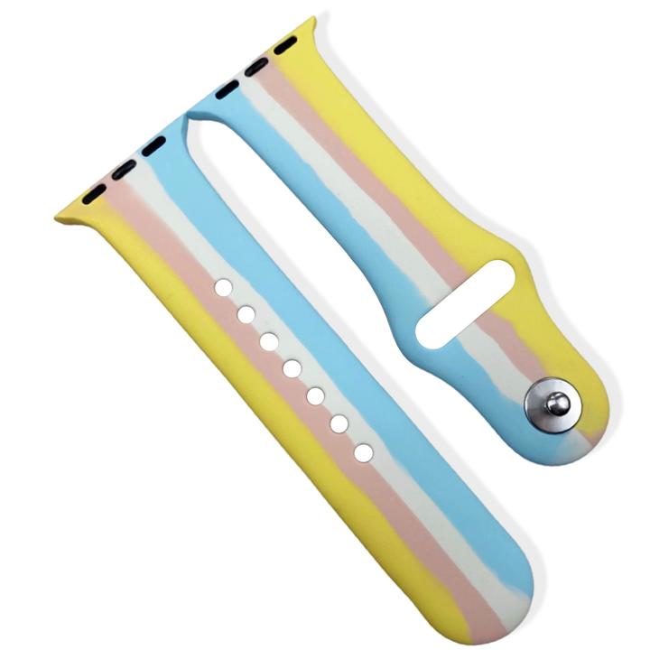 Apple Watch Correa~ Rayas Amarillo-Azul