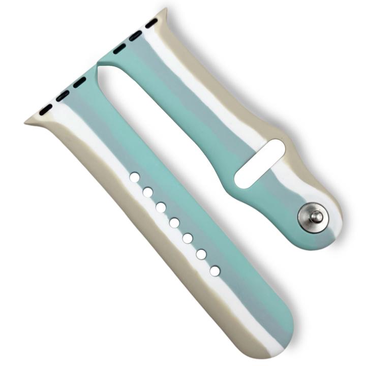 Apple Watch Correa~ Rayas Menta-Gris