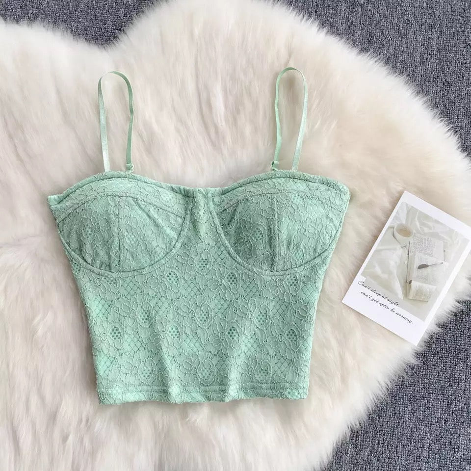 Corsé Encaje Menta