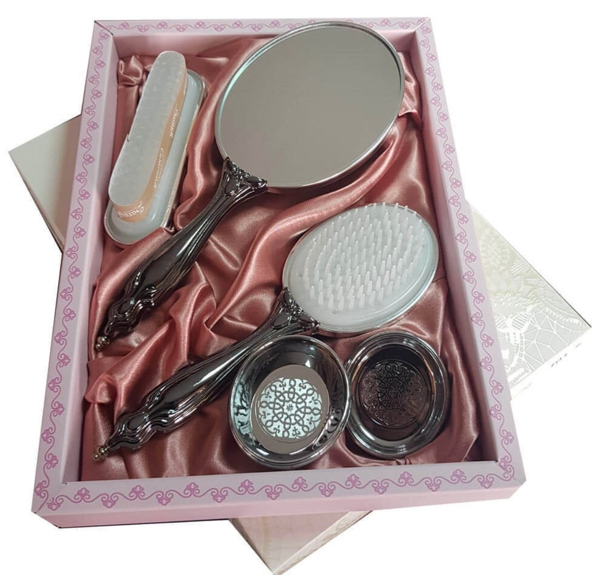 Set de Espejos & Cepillos - Color Rosa