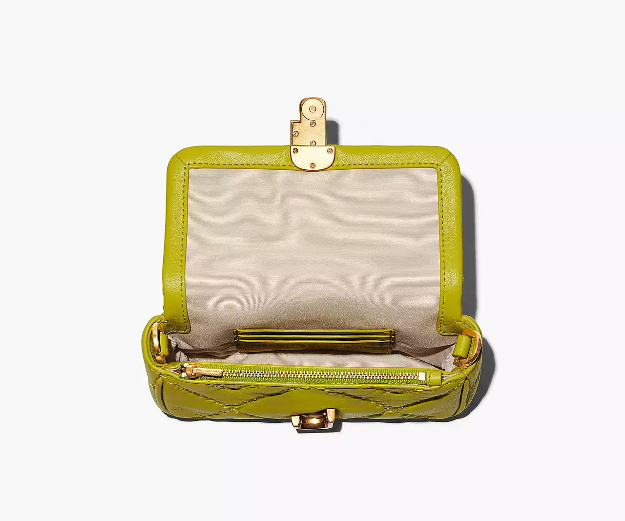 THE QUILTED LEATHER J MARC MINI SHOULDER BAG- Citronelle