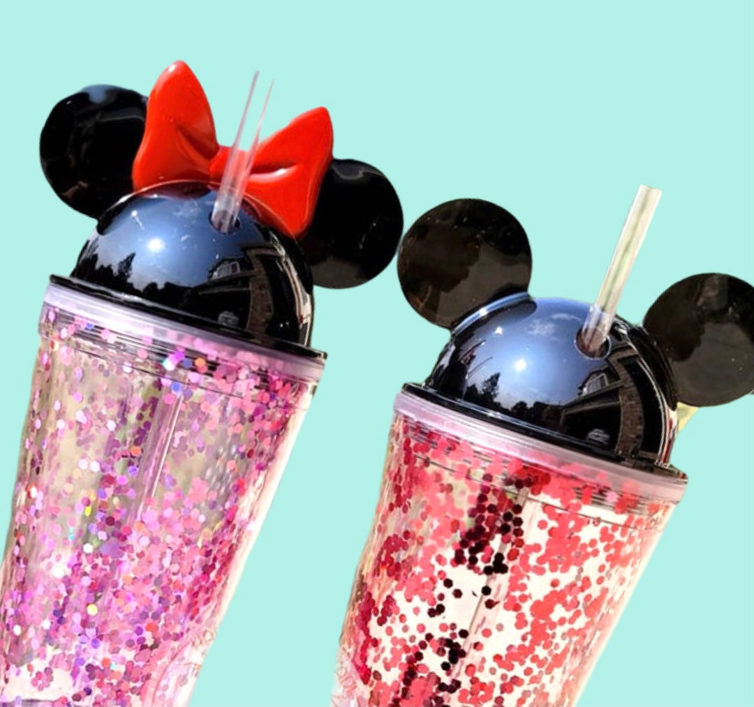 Vaso A Elegir Minnie Mickey Mouse Glitter 16oz