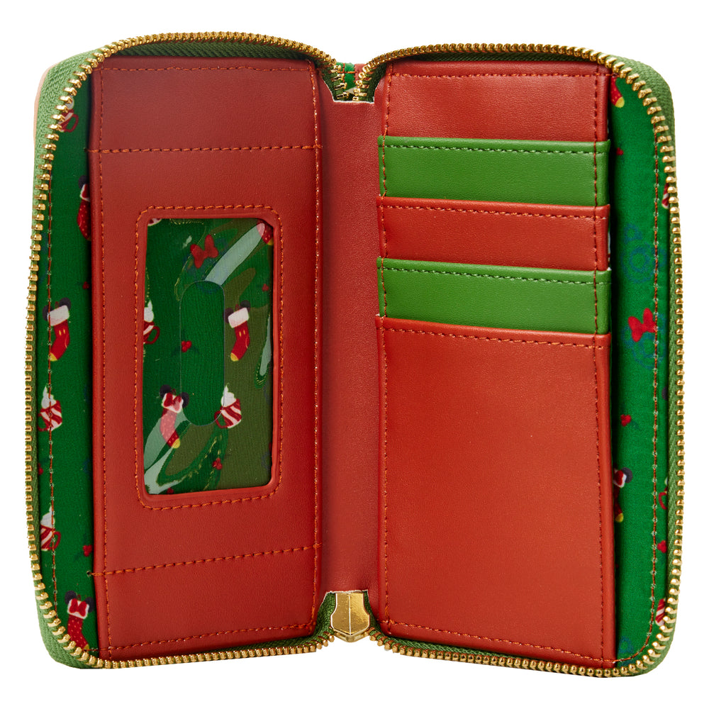 Mickey & Minnie Mouse Hot Cocoa Fireplace Zip Around Wallet