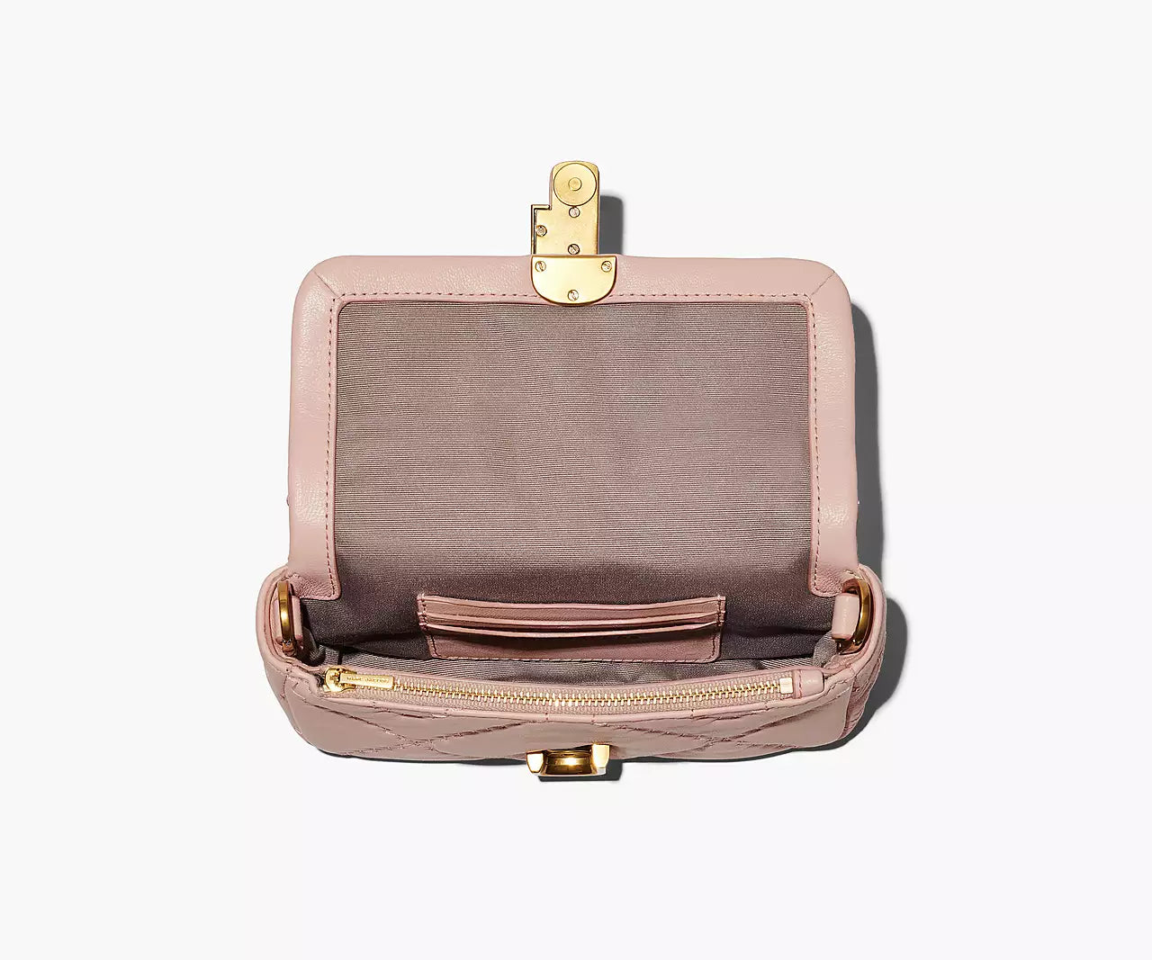 THE QUILTED LEATHER J MARC MINI SHOULDER BAG- Rose