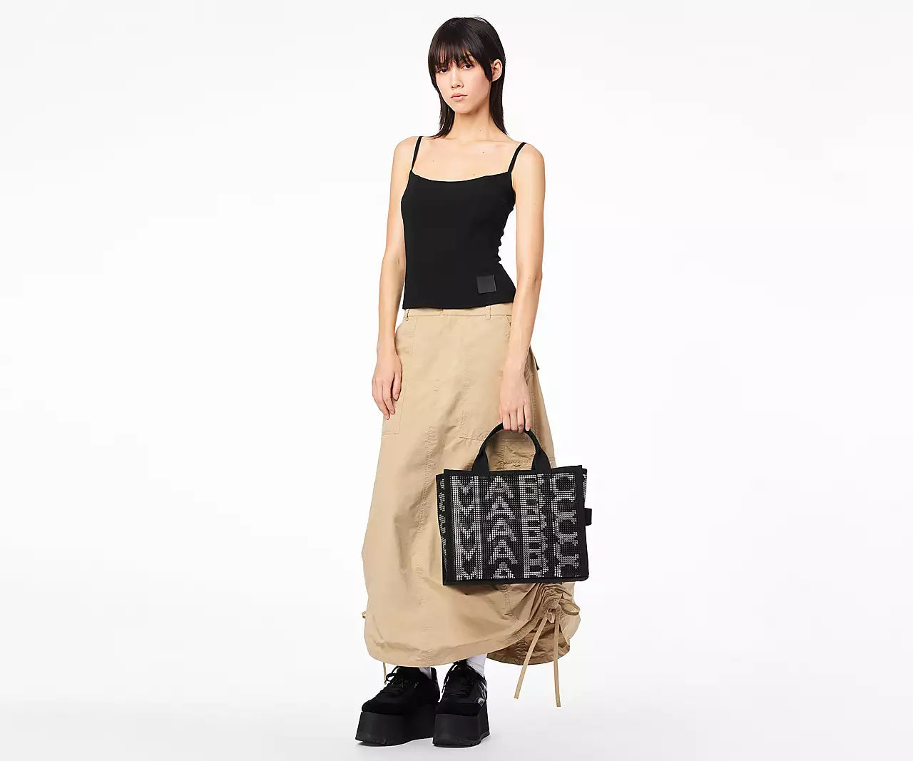 THE STUDDED MONOGRAM MEDIUM TOTE BAG