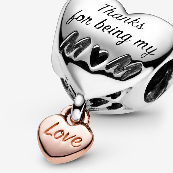 Love You Mom Heart Charm