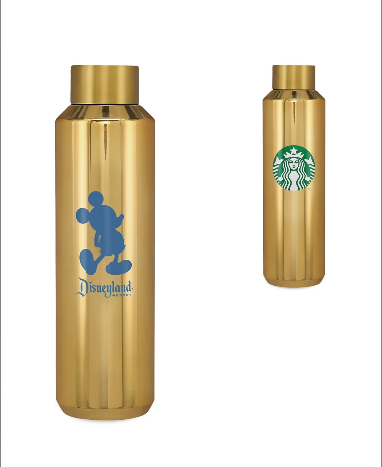New! Starbucks Disneyland Botella Dorada