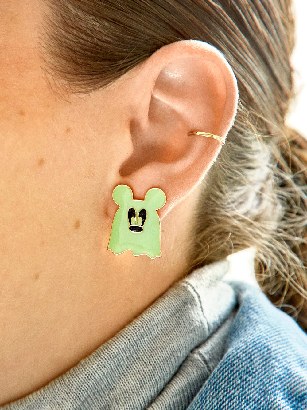 Mickey Mouse Disney Ghost Glow-In-The-Dark Earrings