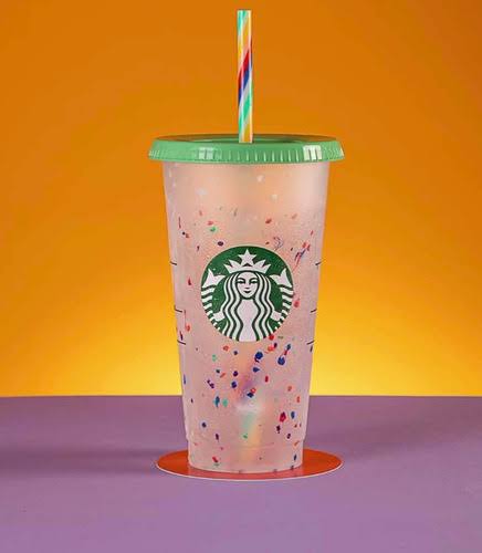 Starbucks Vaso Conffeti Cambia Color