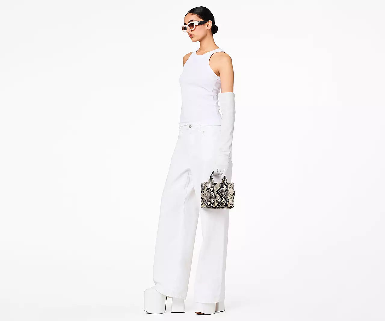THE SNAKE-EMBOSSED MICRO TOTE BAG SALE PRICE