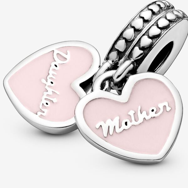 Mother & Daughter Hearts Dangle Charm