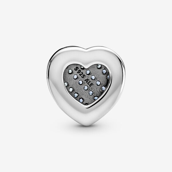 Blue Pavé Heart Clip Charm - Reflexions