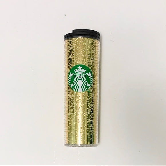 Nuevo! Vaso Starbucks Edicion Navidad 2020 16 oz Burbujas Dorado