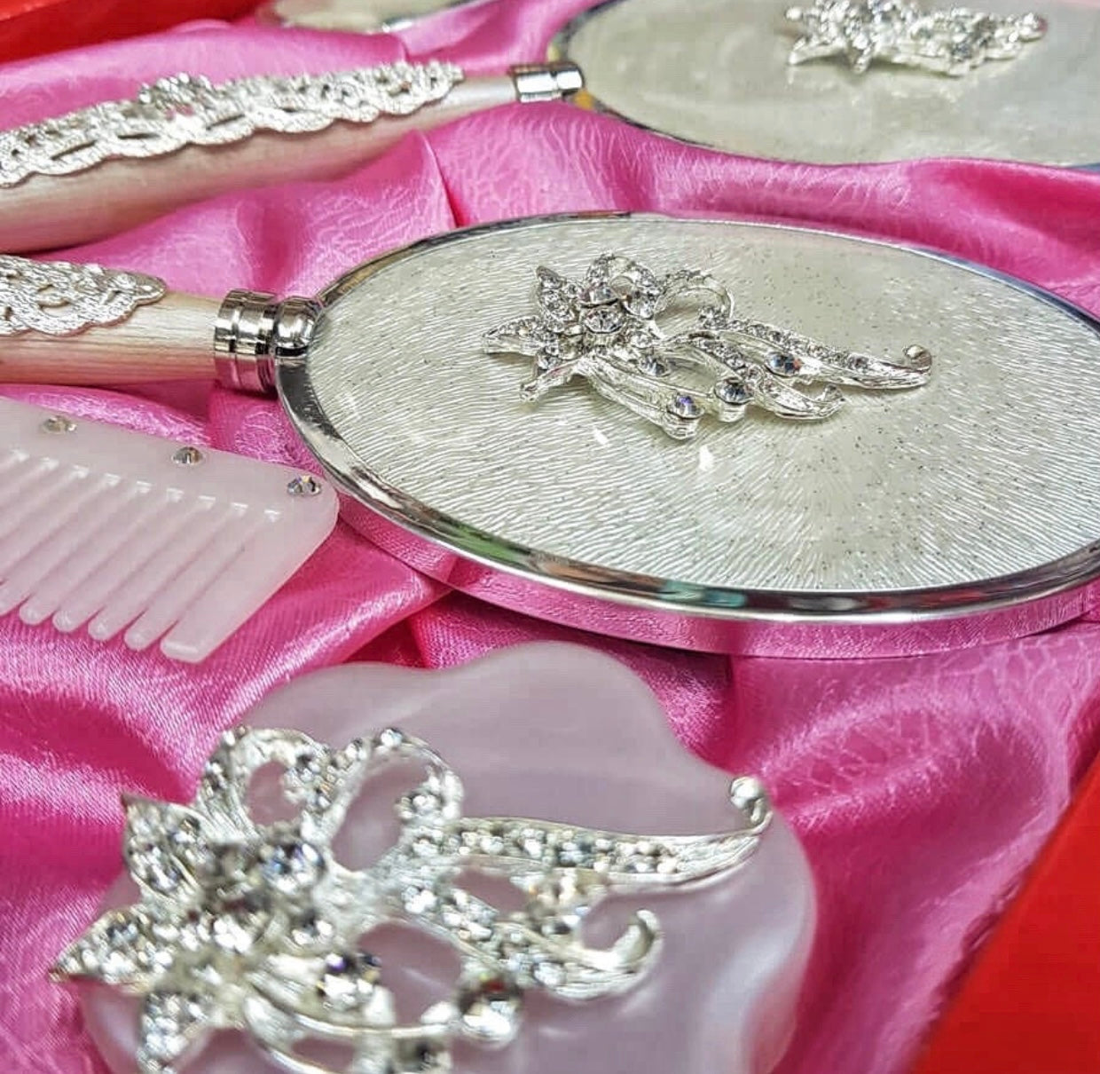 Set de Espejos & Cepillos - Color Plata