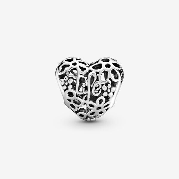 Openwork Spring Heart Charm